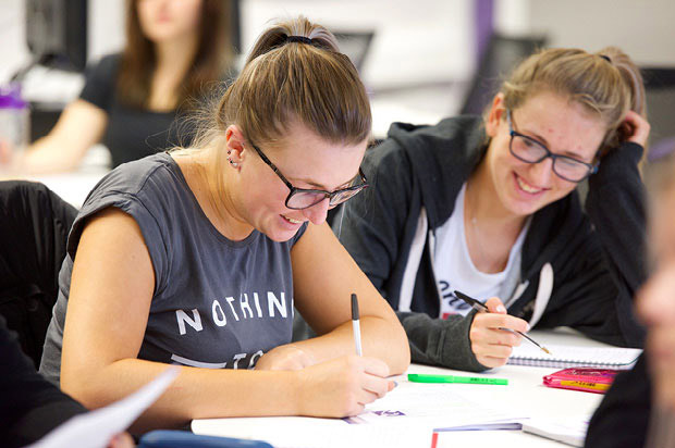image: University of Central Lancashire (UCLan) - Students working together