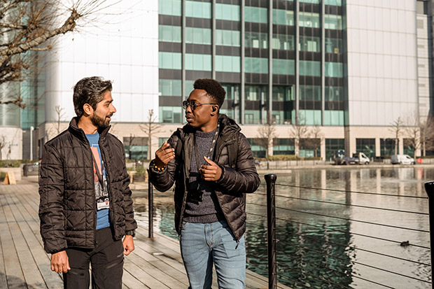 Students on East India Dock
