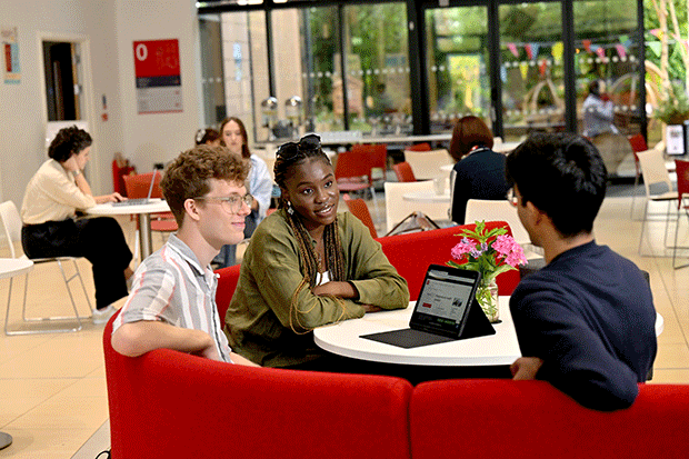 Cardiff University Students sitting