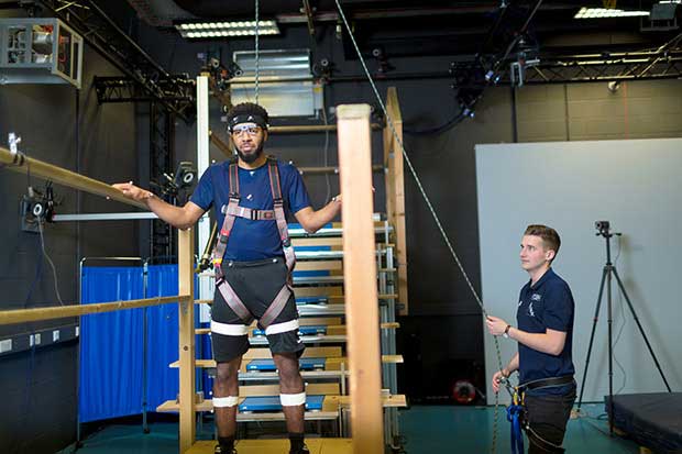 LJMU man having physio