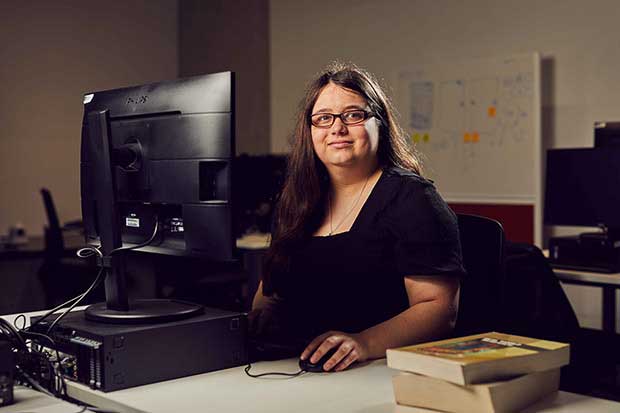 University of Winchester - Student at computer