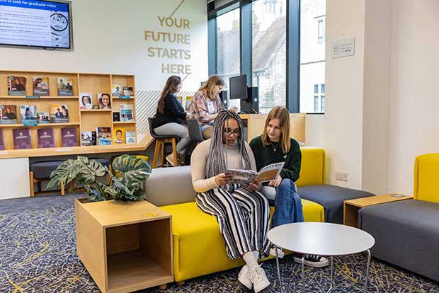 University of Winchester - Students in the library