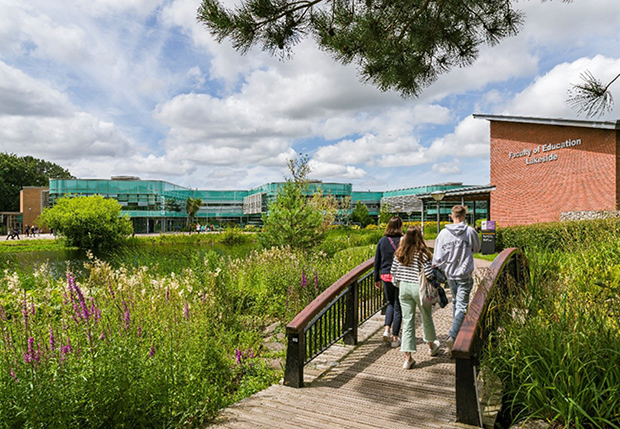 International and UK students on Edge Hill campus
